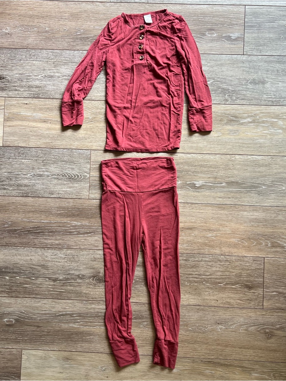 Lou Lou & Company 3T Burgundy Henley Pajama Set ❤️